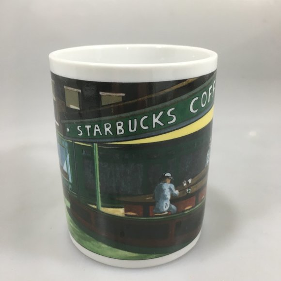 Starbucks Chaleur Nighthawks Edward Hopper Diner Coffee Mug 12 oz D Burrows - Picture 2 of 6